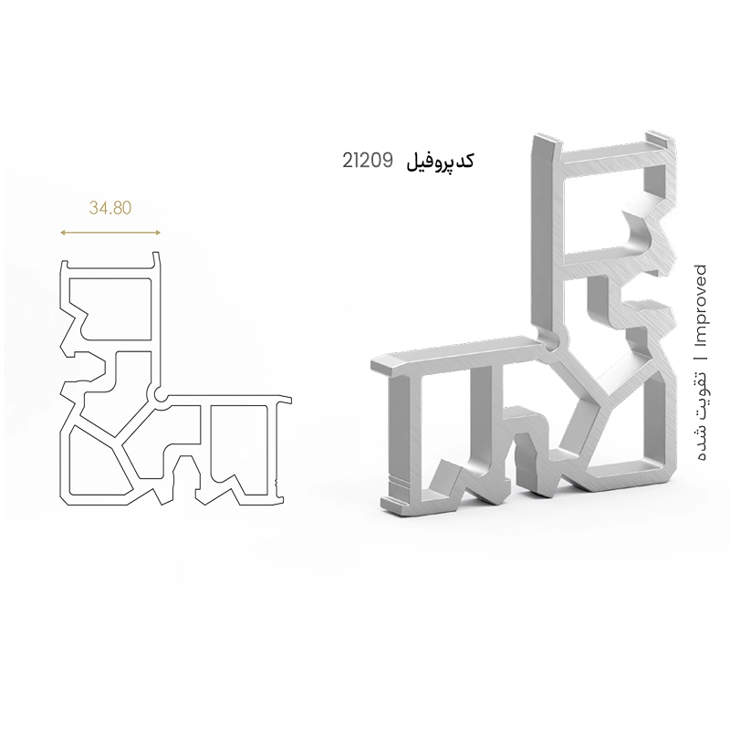 فیکسر آلومینیومی پانچی (Lx34.8)